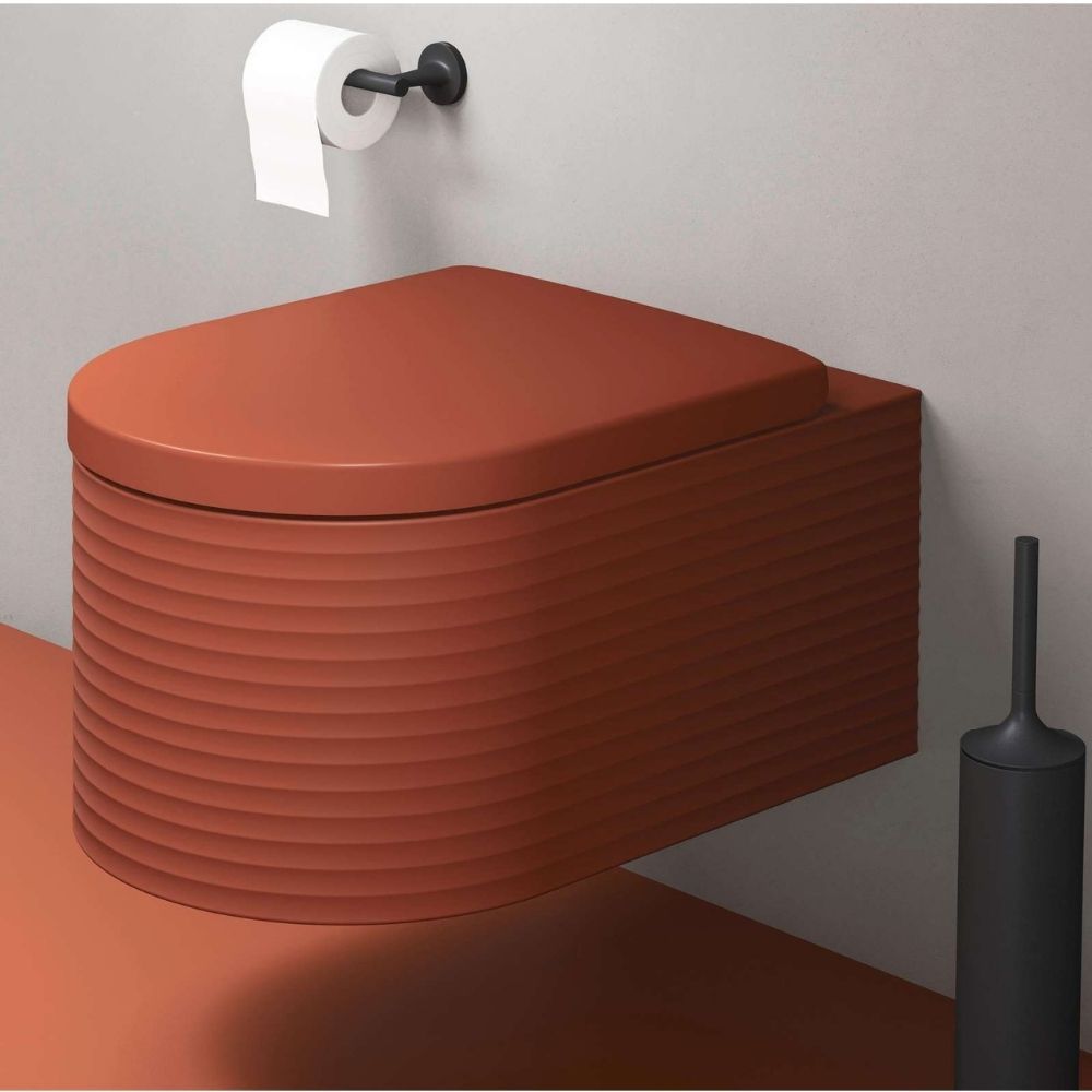 Duravit Cinnamon Matt Groove Wall Hung Toilet